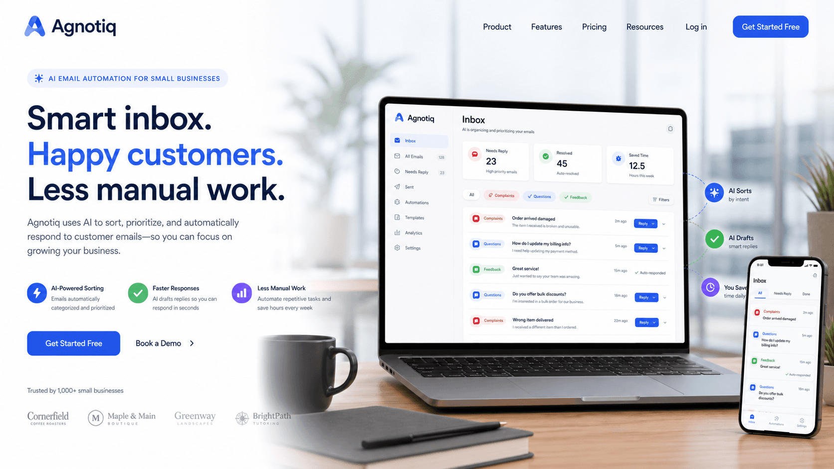 Email AI Agent — product interface