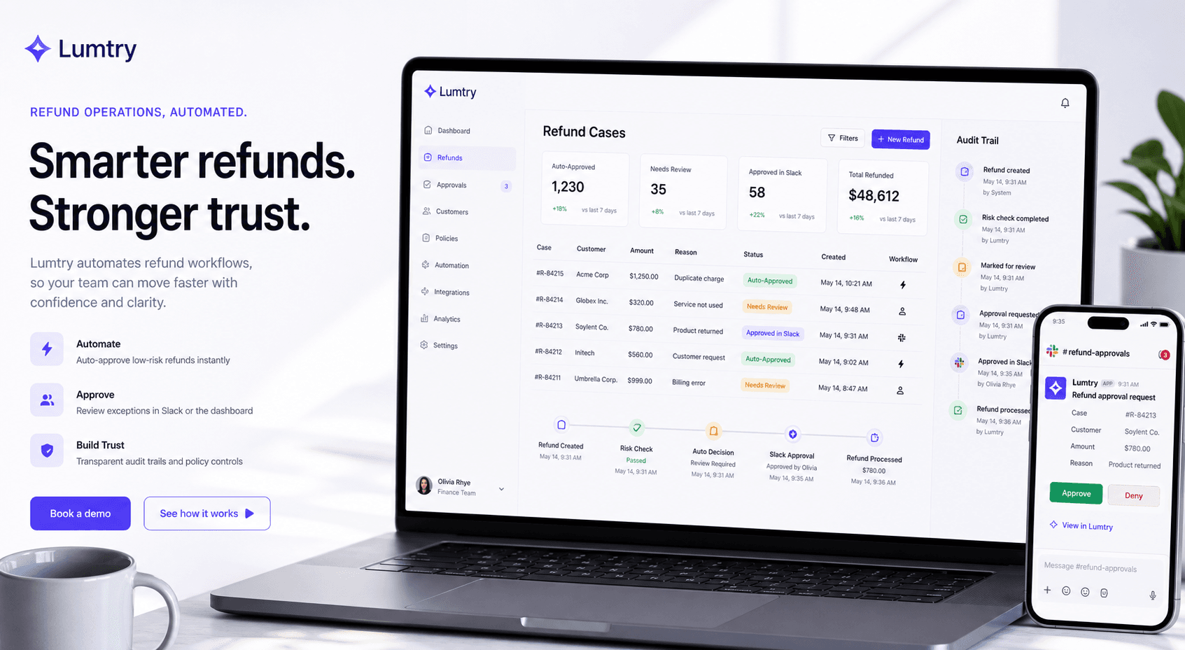 Lumtry — product interface